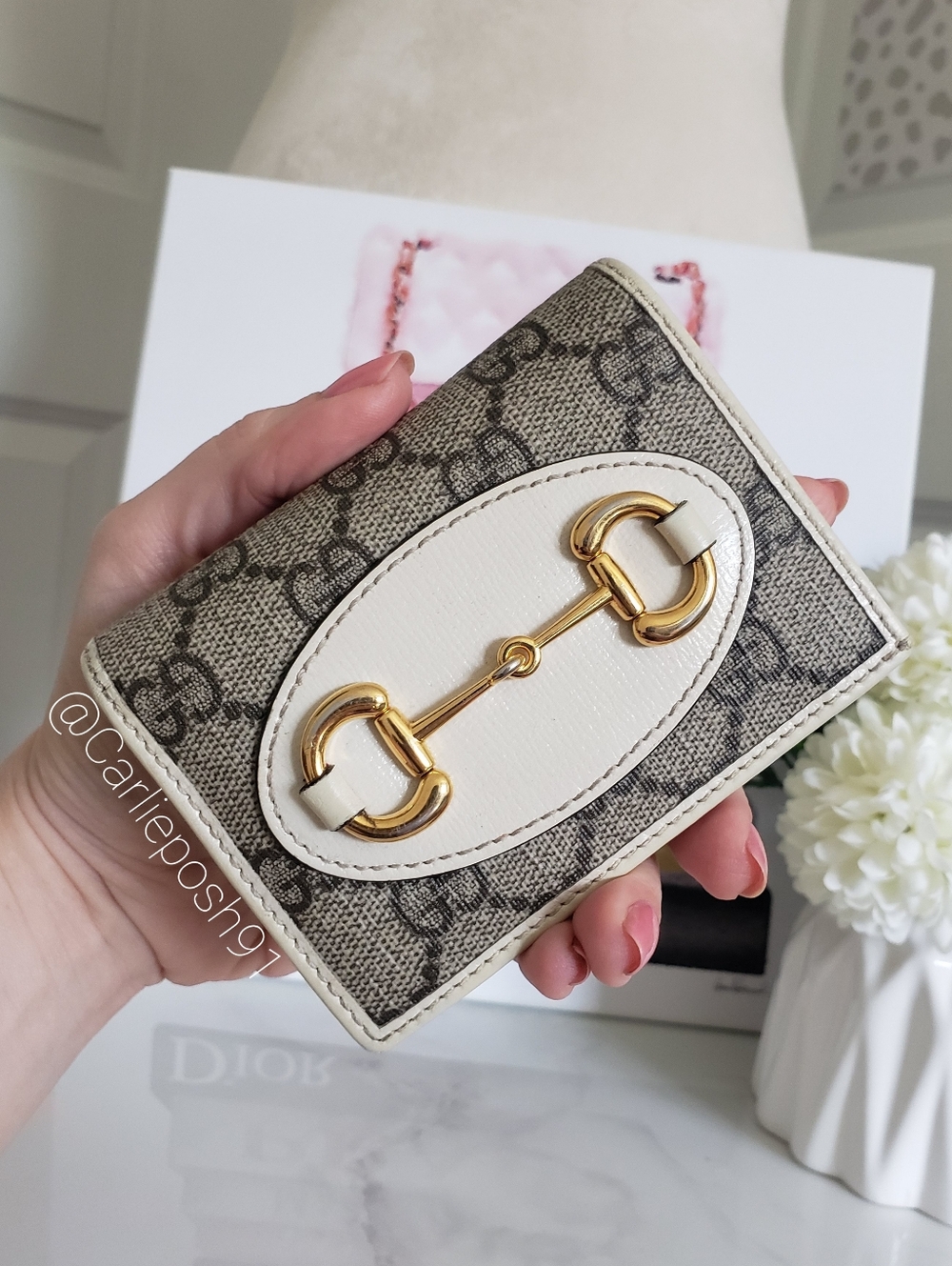 Authentic Pre-owned Gucci Horsebit 1955 Compact Wallet